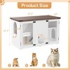 Large Hidden Cat Litter Box Cabinet with Stairs,Scratching Post,Smart Doors & LED Light, Multifunctional Indoor Enclosure for Cats–The Pop Home - 4 of 4
