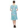 Women's Floral Short Sleeve Knee Length Dress - 3 of 4
