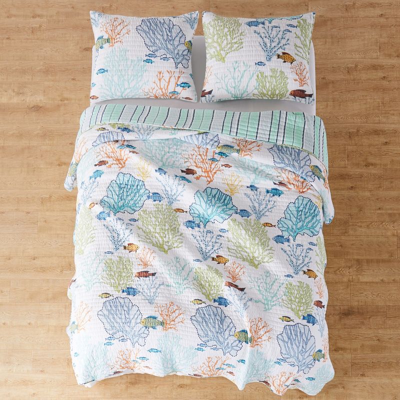 Deep Sea Multicolored Quilt Set - Levtex Home, 4 of 6