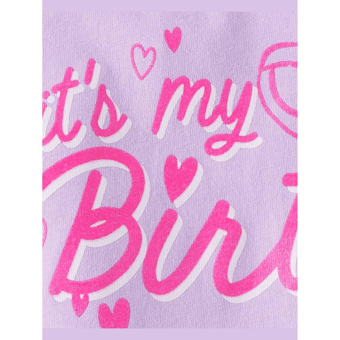 Футболка The Children's Place Short Sleeve It's My Birthday Graphic Tee Purple M (7/8) для девочек, цвет: Фиолетовый — фото 4