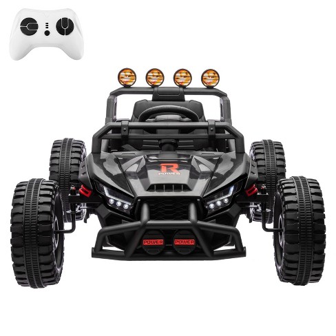 24V Electric UTV, Ride On Toys for Kids, 2x130W Electric Car with Remote Control, 4 Shock Absorbers, LED Lights, Music - image 1 of 4