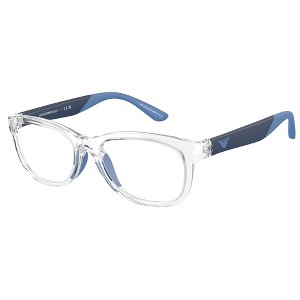 Emporio Armani KIDS EK 3001 5893 Childrens Pillow Eyeglasses Shiny Crystal 47mm - 1 of 3