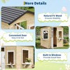 Wooden Kids Playhouse Cottage with Chalkboard, Outdoor Indoor Cottage Toddler Playhouse with Windows, Flowerpot Holders and Working Door - 4 of 4