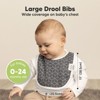 KeaBabies 8pk Organic Baby Bibs for Boy, Baby Drool Bib for Baby Boys and Girls, Newborn Teething Bibs - 2 of 4