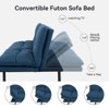 Dyonery 71" Convertible Futon Sofa Bed,Memory Foam Futon Couch,Memory Foam Modern Folding Loveseat Sofa Bed, for Living Room,Office - 3 of 4
