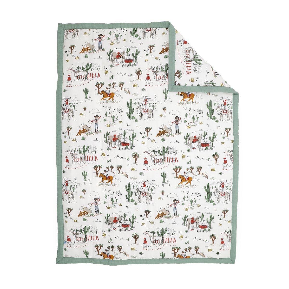 Little Unicorn Standard Crib Muslin Comforter - thumbnail 4