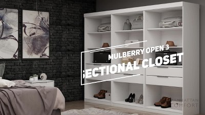 Mulberry 2-Sectional Open Wardrobe Closet 153 W