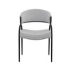 Meridian Furniture,Privet Linen Textured Fabric Dining Chair, Set of 2 - 3 of 4