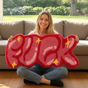 Color Rug For Bedroom, 2X3" Fluffy Thick Soft Living Room Rugs, Non Slip Absorbent Floor Mat, Cute Washable Microfiber Non-Slip Small Shower Mat - 1 of 4