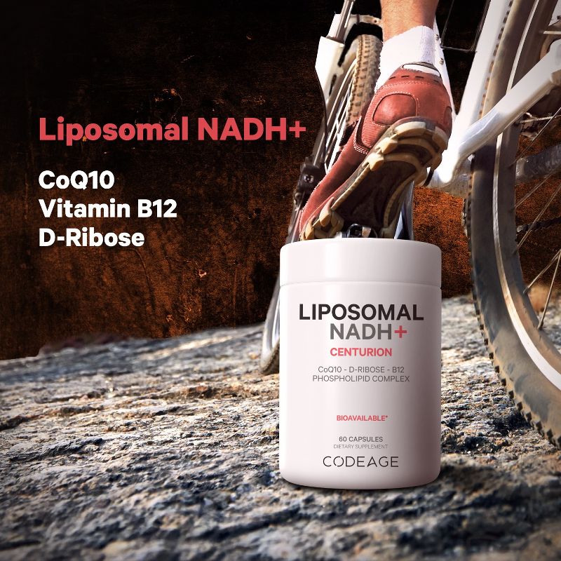Codeage Liposomal NADH+, CoQ10, Vitamin B12, D-Ribose - Energy and Cognition Support Supplement - 60ct, 3 of 9