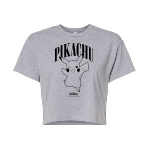 Women's - Pokémon - Pikachu Animation Cropped Graphic T-Shirt - 1 of 4