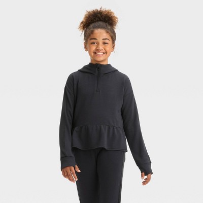 Girls' Soft Stretch Hoodie - All In Motion™ Gray L : Target