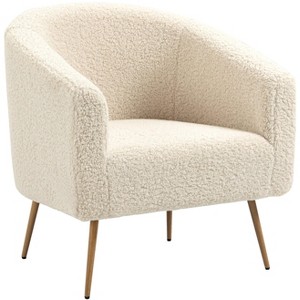 Nordlys Metal and Velvet Lounge Chair Modern Design Style Upholstery Living Room - 1 of 4