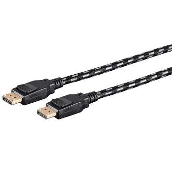 Monoprice Braided DisplayPort 1.4 Cable - 10 Feet - Gray, 8K Capable For Graphic Design, TV Walls and PC Gaming