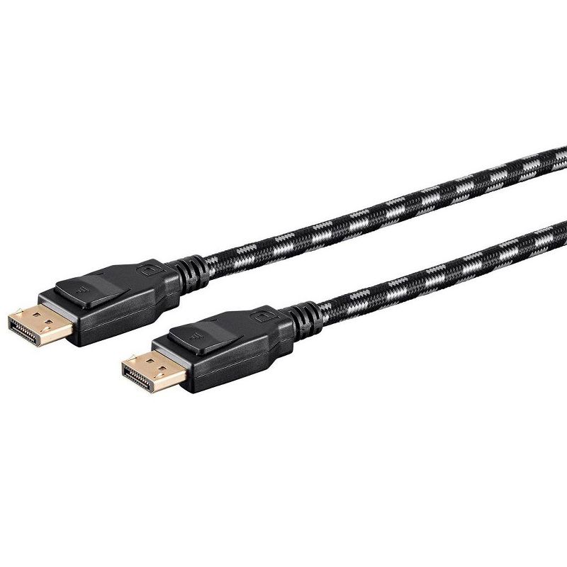 Monoprice Braided DisplayPort 1.4 Cable - 6 Feet - Gray, 8K Capable For Graphic Design, TV Walls and PC Gaming, 1 of 7