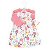 Hudson Baby Girls Cotton Dress and Cardigan Set, Modern Botanical - 2 of 3