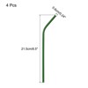 Unique Bargains Smooth Large Cocktail Juice Reusable Metal Straw 4 Pcs - 2 of 4