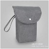Kitcheniva Small Waterproof Baby Diaper Storage Bag, Gray - 2 of 4