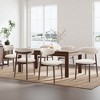 Set of 2 Modern Upholstered Wood Dining Chairs with Fabric Seat and Foot Pegs, Kitchen Side Chairs for Dining Room or Cafe - 2 of 4