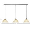 Toltec Lighting Any 3 - Light Chandelier in  Brushed Nickel with 10" Amber Crystal  Shade - 2 of 2