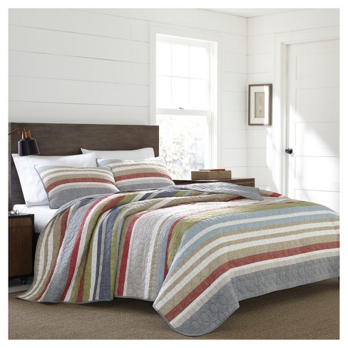 Woven Trends Coverlet 3-Piece Bedspread Salmon/Multi Floral Reversible Quilt Set 