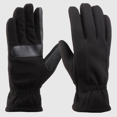 Isotoner Men's At Wrist Tech Stretch Gloves - Black : Target