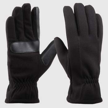 Isotoner Men's At Wrist Tech Stretch Gloves - Black