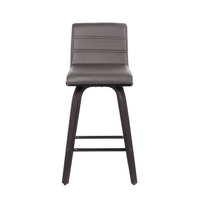 Vienna Mid-Century Modern-More Faux Leather Barstool - Thumbnail 5