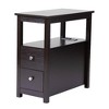 Gulches Transitional Nightstand with USB Charging Station, 2-Drawer Wooden End Table, Bedroom Bedside Storage Cabinet - 2 of 4