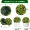 2-Pack/4-Pack Artificial Hanging Plant Balls for Indoor & Outdoor Decor, Balcony, Garden, Backyard - 2 of 4