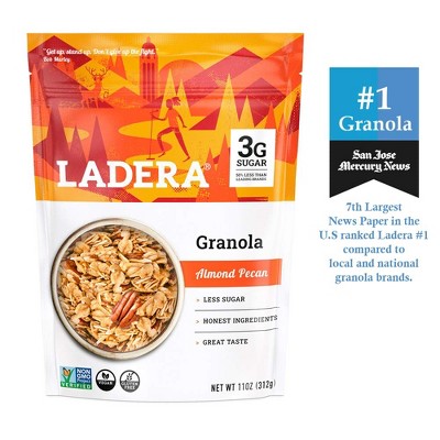Ladera Cocoa Almond Granola with Less Sugar, Gluten Free, 11 OZ