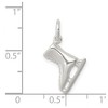 Black Bow Jewelry Sterling Silver 3D Polished Ice Skate Charm - 4 of 4