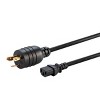 Monoprice Heavy Duty Extension Cord - 6 Feet - Black | NEMA L6-20P to IEC 60320 C13, 14AWG, 15A, SJT, 250V, For High-Density Data Environments - 2 of 4