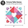 Big Dot of Happiness Colorful Hearts - Happy Valentine's Day Party Cootie Catcher Game - Valentine Jokes for Kids Fortune Tellers - Set of 12 - 4 of 4