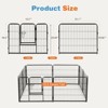 Musment Dog Playpen Indoor Fence 16Panel 40" Height Metal Exercise Pen with Door Small Puppy/Medium/Large Dogs Animal Pet for Outdoor, Garden, Yard - 4 of 4