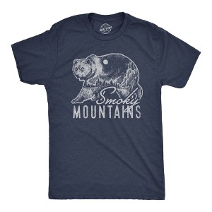 Mens Retro Smoky Mountains T Shirt Funny Camping Vintage Graphic Design Tee Guys - Crazy Dog Men's T Shirt - 1 of 4