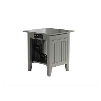 Nantucket End Table with Charger Gray - AFI