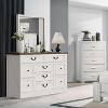 Black  Farmhouse 9 Drawer Engineered Wood Dresser with Built In Charging Station and Anti Tip Device Black - 3 of 4