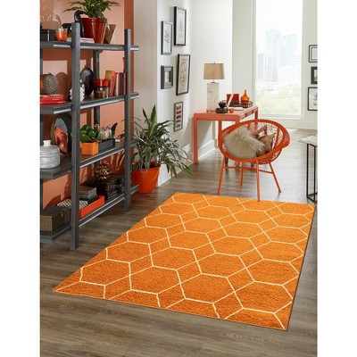 Unique Loom Trellis Frieze Geometric Trellis Indoor Woven Area Rug