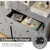 5 Drawers Dresser for Bedroom - with Deep Drawers & Metal Knobs, Modern Wooden Chests of Drawers for Living Room, Entryway, Hallway - 4 of 4