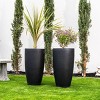 Rosemead Home & Garden, Inc. Concrete Outdoor Planter Pot Black - 4 of 4