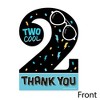 Big Dot of Happiness Two Cool - Boy - Shaped Thank You Cards - Blue 2nd Birthday Party Thank You Note Cards with Envelopes - Set of 12 - 3 of 4
