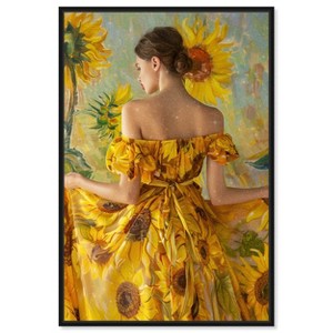 Art Remedy Van Gogh Sunflowers Dress Fashion and Glam Wall Art Framed - 1 of 4