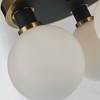 Artcraft Lighting Gem 3 - Light Semi-Flush Mount in  Black/Brushed Brass - 3 of 4