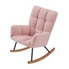 Bella Depot Comfy Upholstered Lounge Chair Rocking Chair with High Backrest - 3 of 4