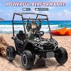 24V 4WD 2-Seater Kids Ride-On UTV w/Sun Shade, Remote Control, LED Lights, Music, Shock Absorbers, 4×75W  Motors - 4 of 4