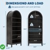 7-Tier 71" Tall Arched Shoe Cabinet Wooden Shoe Rack w/Adjustable Shelves Freestanding Modern Organizer Storage Shelf - 2 of 4