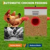 Automatic Chicken Feeder 30 Lb Capacity 6 Port Large Metal Chicken Feeders - No Waste Poultry Feeder with Locking Lid - 3 of 4