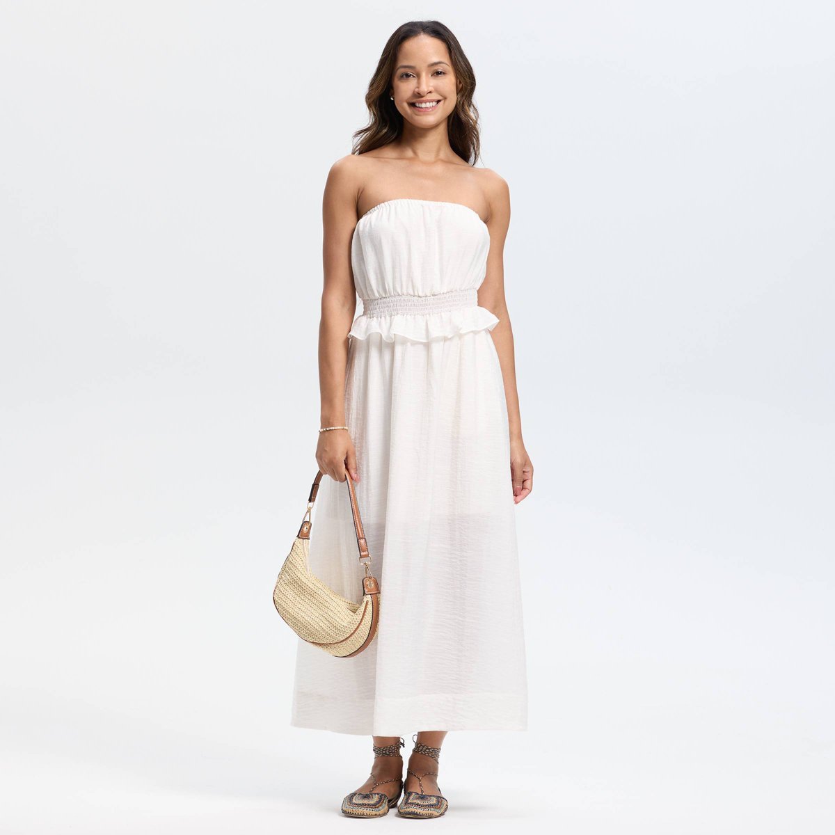 Женские платья Universal Thread Women's Sleeveless Maxi Tunic Dress - Universal Thread™ Ivory L — фото 3