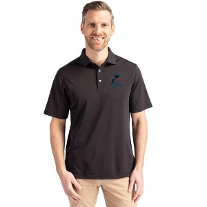 Miami Marlins Cutter & Buck Virtue Eco Pique Recycled Mens Polo - 1 of 1